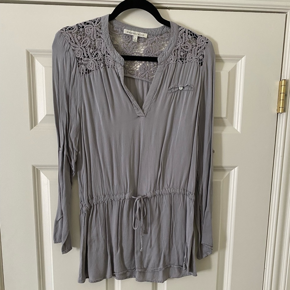 Light grey soft blouse